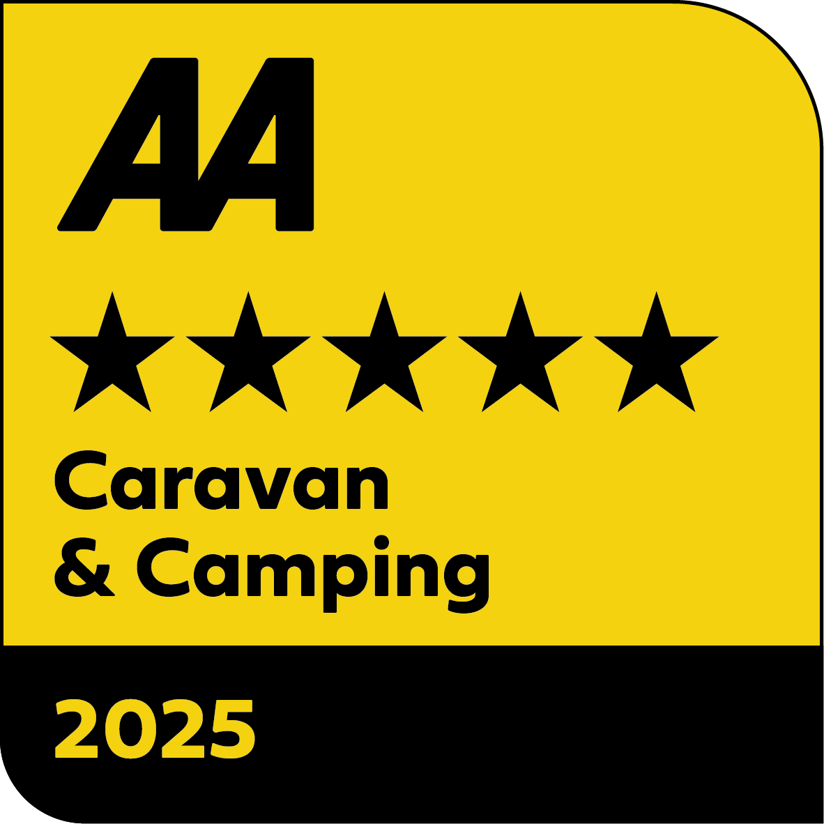 AA five star caravan and camping